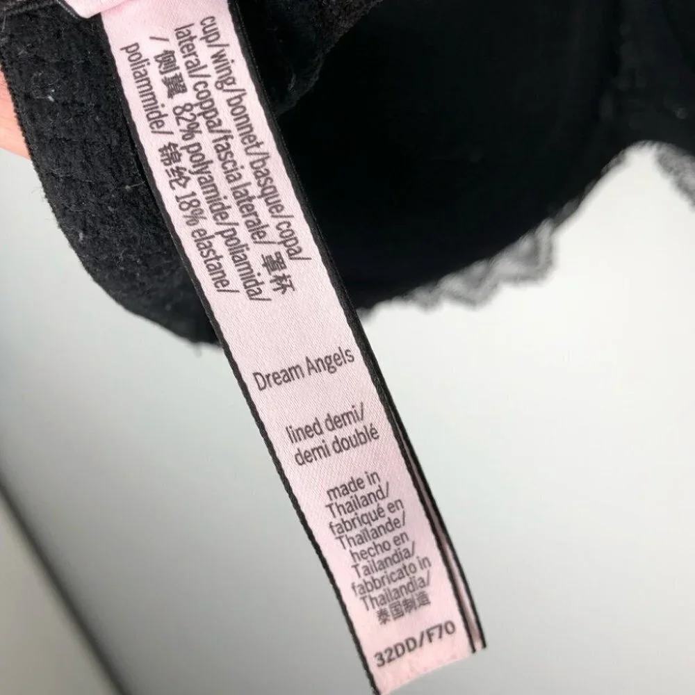 VICTORIA'S Secret Lacy Dream Angel Lined  Demi‎ 32DD - Picture 3 of 6